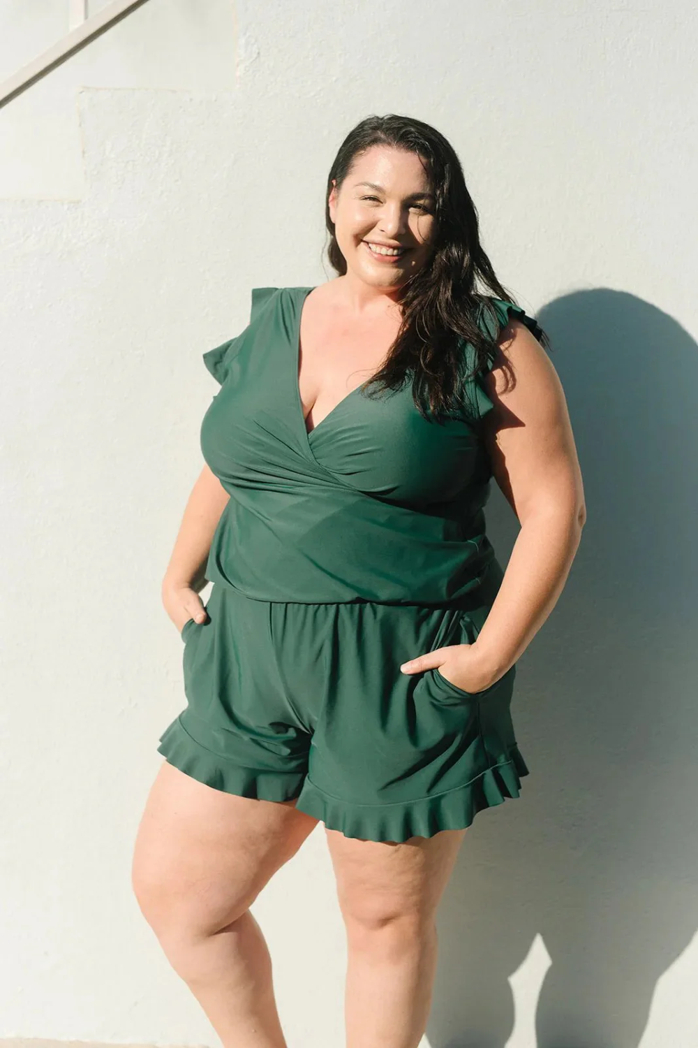 Saar - Swimsuit Playsuit with Built-in Bra