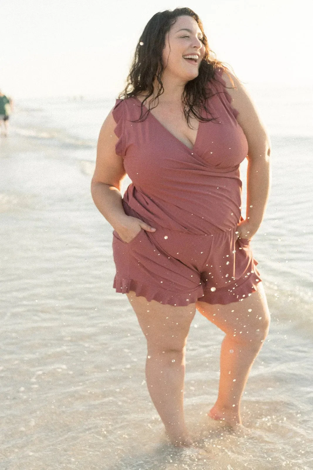 Saar - Swimsuit Playsuit with Built-in Bra