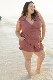 Saar - Swimsuit Playsuit with Built-in Bra