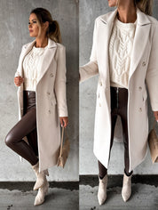 Elegant Long Wool Coat for Women