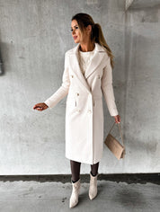 Elegant Long Wool Coat for Women