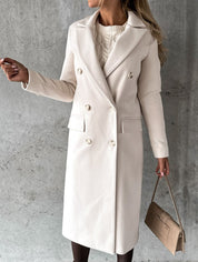 Elegant Long Wool Coat for Women
