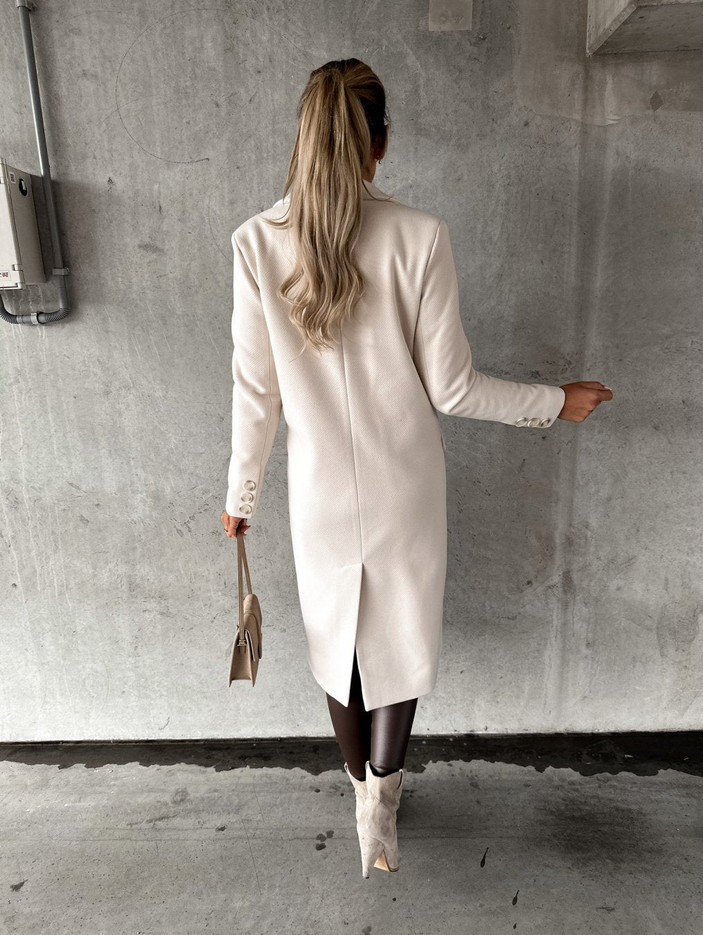 Elegant Long Wool Coat for Women