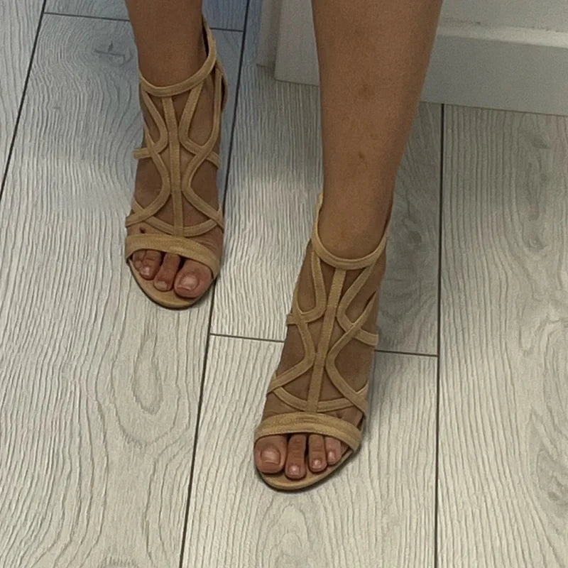 Elegant Gladiator High Heel Sandals for Women with Straps