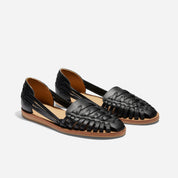 Woven Slip-Ons with Open Sides and Flat Sole
