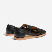 Woven Slip-Ons with Open Sides and Flat Sole