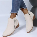 Chic Ankle Boots with Zipper and Block Heel for Women