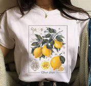Sorrento Lemon T-Shirt for Women with Print and Comfortable Fit