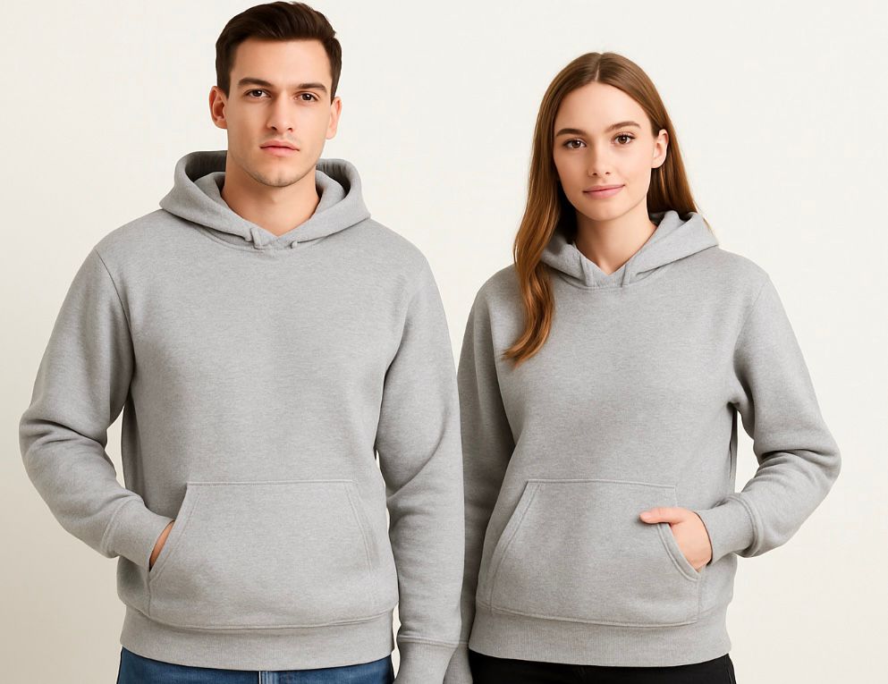 Casual Unisex Hoodie with Kangaroo Pocket and Hood