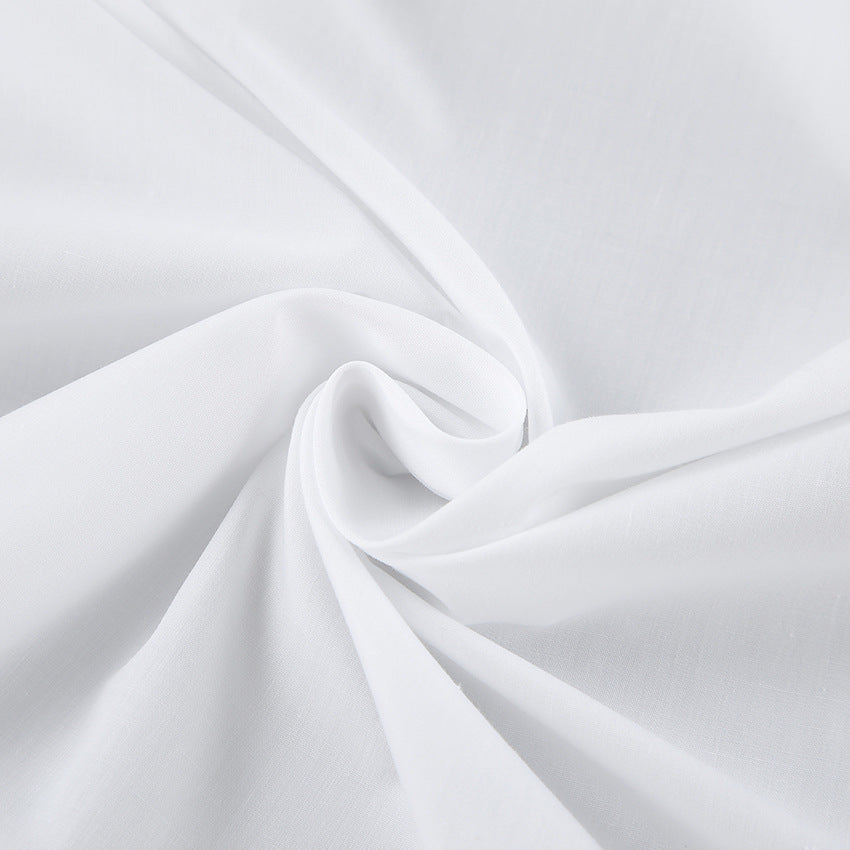 White Oversized Blouse for Women with Long Sleeves