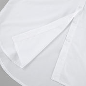 White Oversized Blouse for Women with Long Sleeves