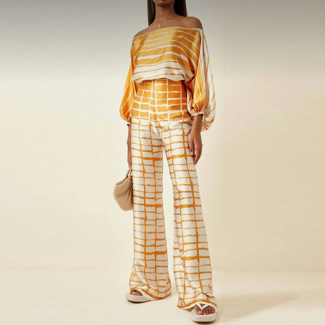 Elegant off-shoulder party jumpsuit with wide legs for women