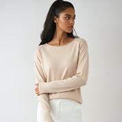 Fine-Knit Sweater for Women with Round Neck Soft and Comfortable