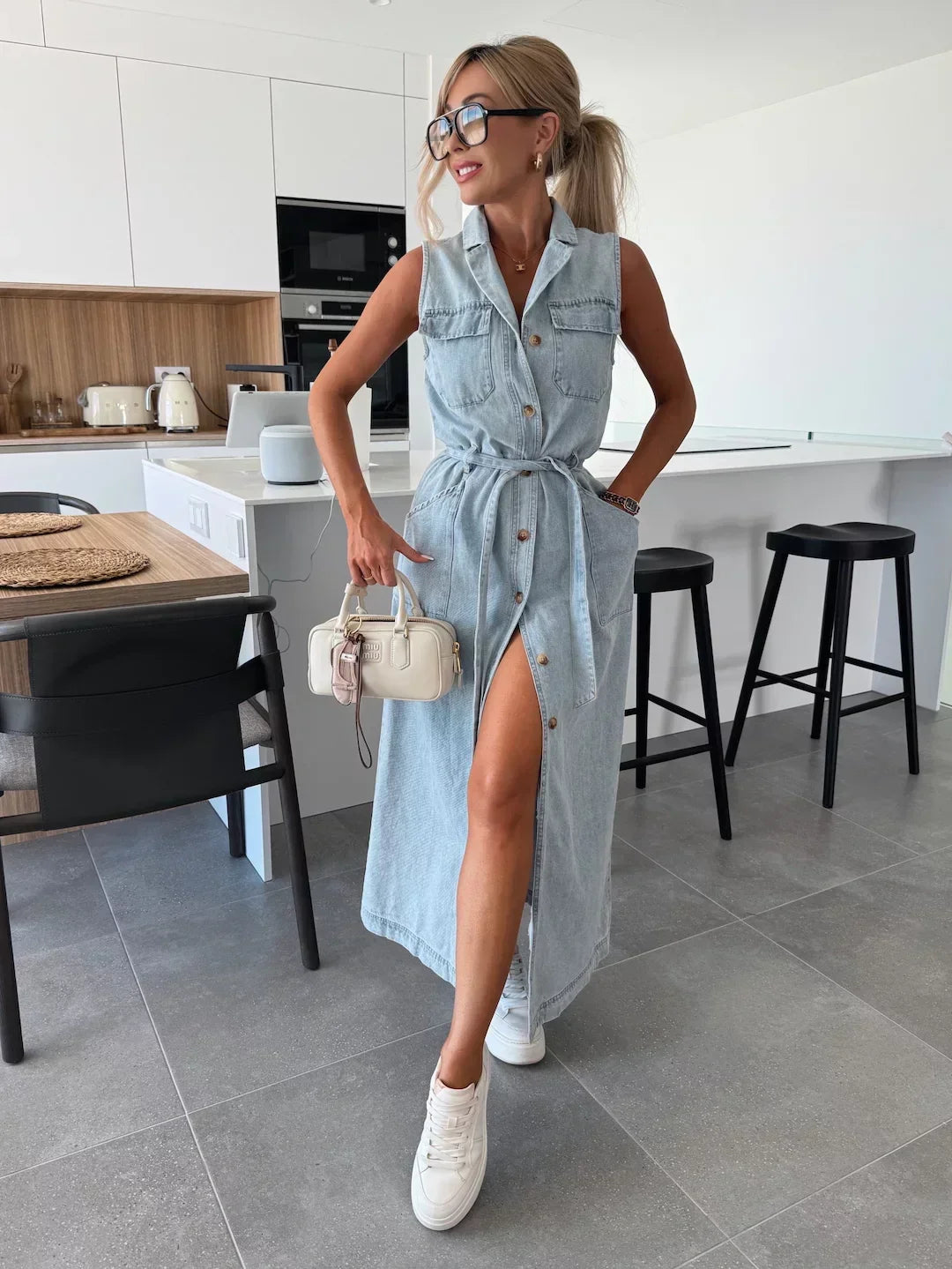 Mirella - Maxi denim dress