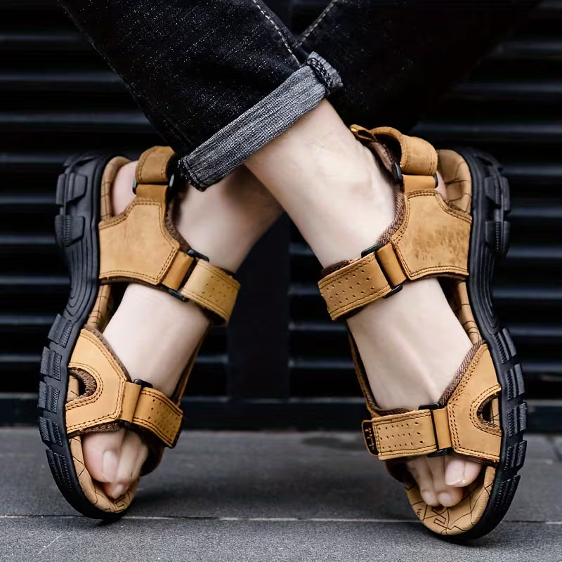 Orthopedic Outdoor Sandals with Adjustable Straps for Men