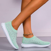 Comfortable Glitter Slip-On Sneakers for Women