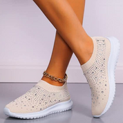 Comfortable Glitter Slip-On Sneakers for Women
