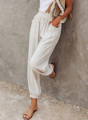 Lightweight Jogger Pants with Elastic Waist and Pockets