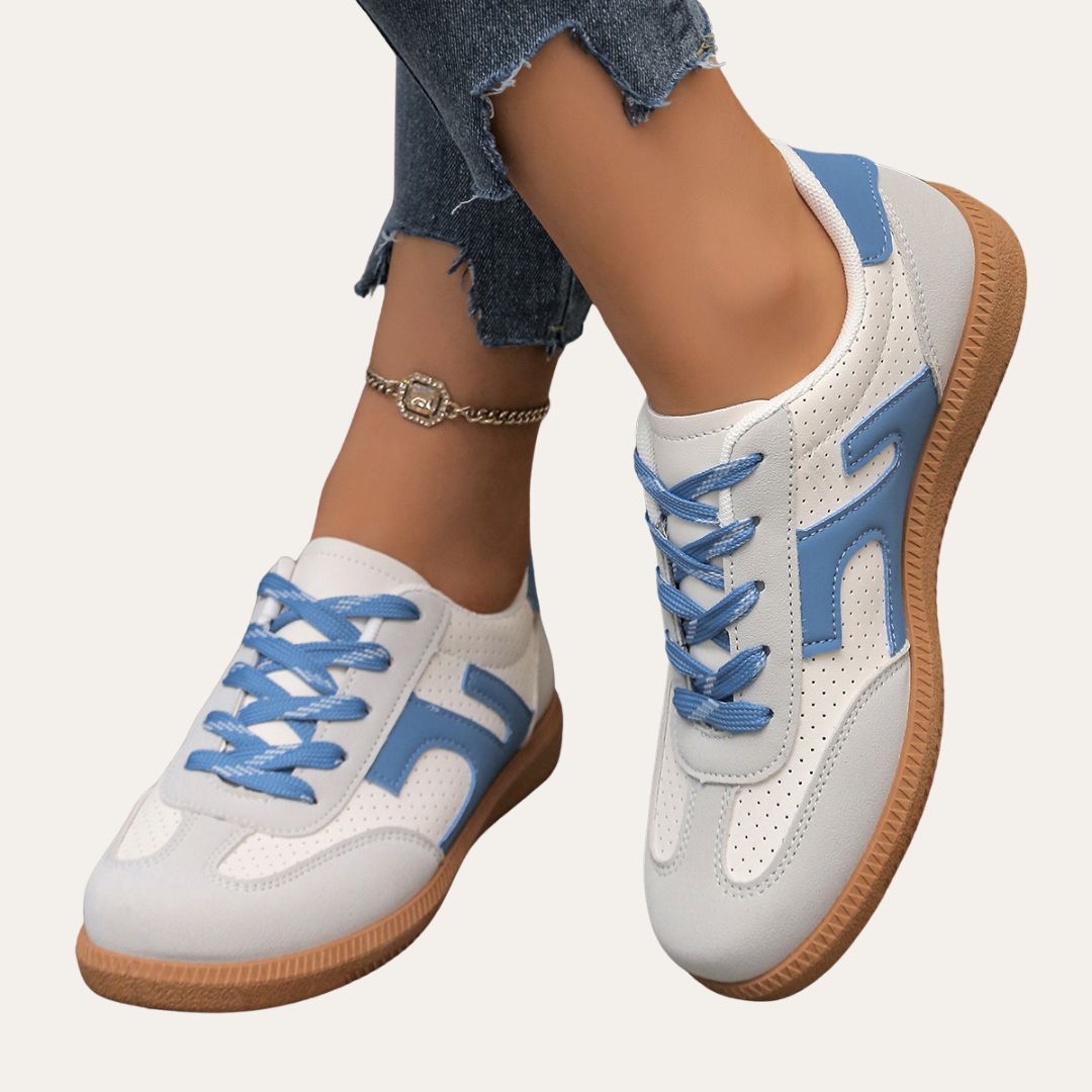 Lightweight Women's Sneakers with Laces and Anti-Slip Sole