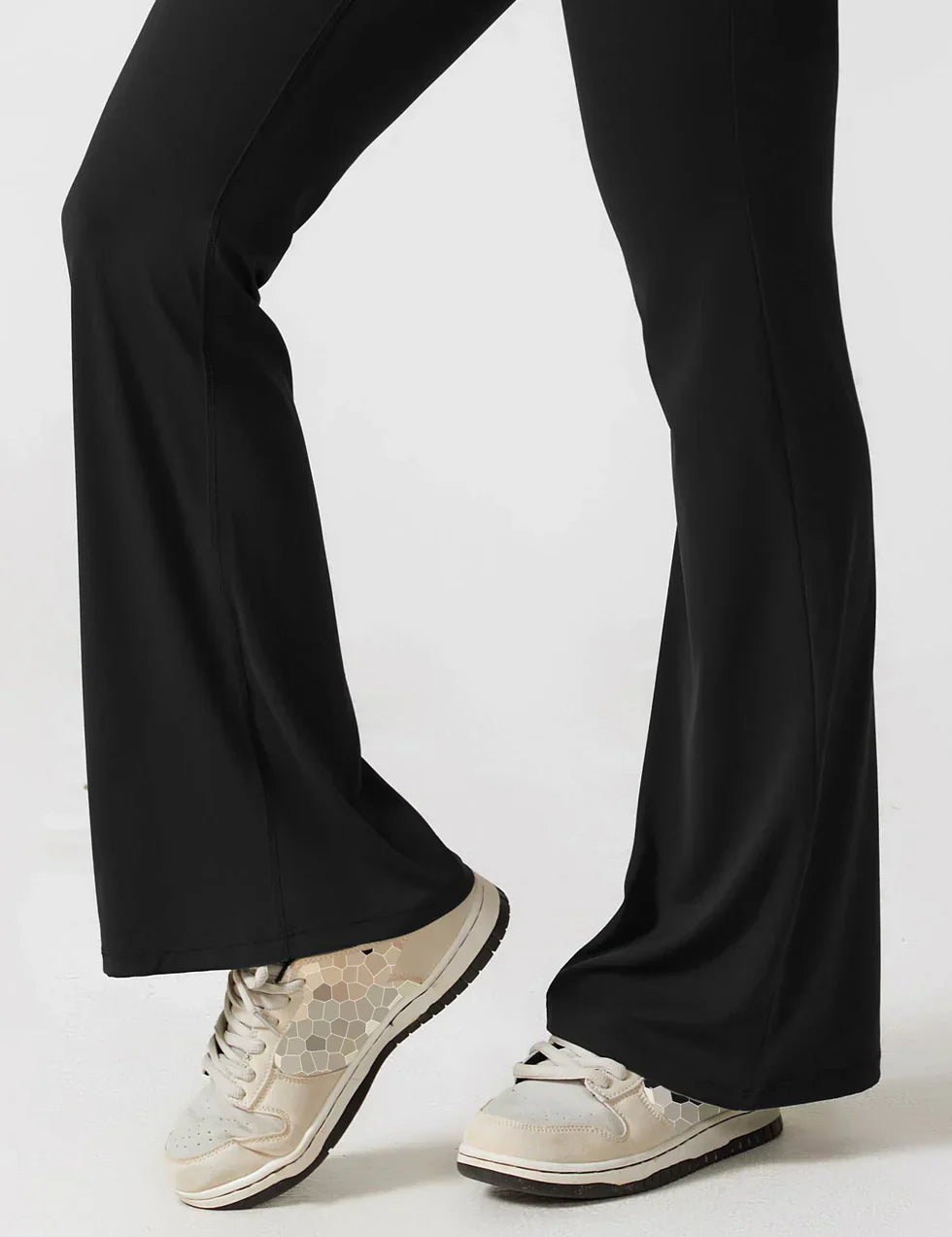 Flared V-Back Jumpsuit for Women with Open Back and Scrunch Detail