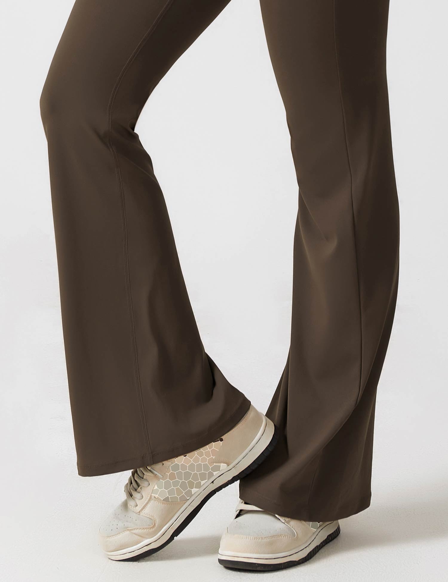 Flared V-Back Jumpsuit for Women with Open Back and Scrunch Detail