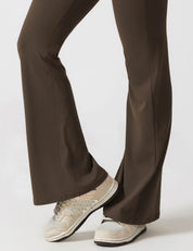 Flared V-Back Jumpsuit for Women with Open Back and Scrunch Detail