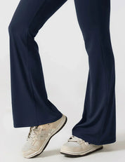 Flared V-Back Jumpsuit for Women with Open Back and Scrunch Detail