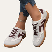 Lightweight Women's Sneakers with Laces and Anti-Slip Sole