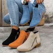 Céline - Trendy Suede Boots with Heel