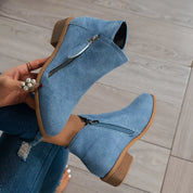 Céline - Trendy Suede Boots with Heel
