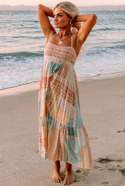 Talia - Boho Maxi Summer Dress with Spaghetti Straps