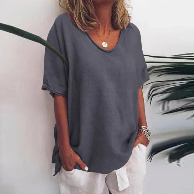Oversized Comfort Shirt with Loose Fit for Women
