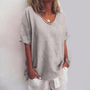 Oversized Comfort Shirt with Loose Fit for Women