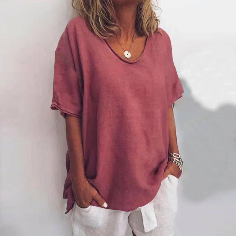 Oversized Comfort Shirt with Loose Fit for Women