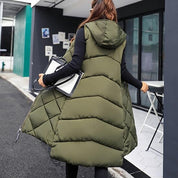Padded Sleeveless Women's Bodywarmer with Hood
