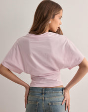 Casual T-Shirt with Wide Sleeves and Waist Fit for Women
