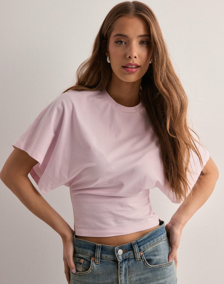 Casual T-Shirt with Wide Sleeves and Waist Fit for Women
