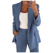Classic Women's Blazer Set with Tailored Blazer and Trousers