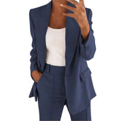 Classic Women's Blazer Set with Tailored Blazer and Trousers