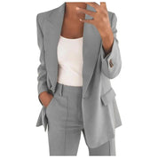Classic Women's Blazer Set with Tailored Blazer and Trousers