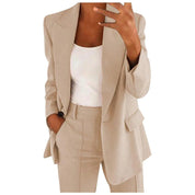 Classic Women's Blazer Set with Tailored Blazer and Trousers