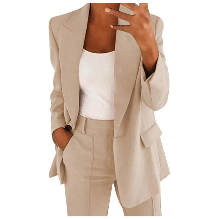 Classic Women's Blazer Set with Tailored Blazer and Trousers
