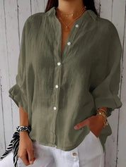 Maëlle - Stylish Linen Women's Blouse