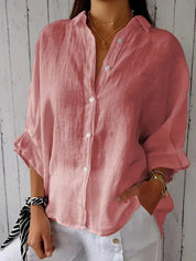 Maëlle - Stylish Linen Women's Blouse
