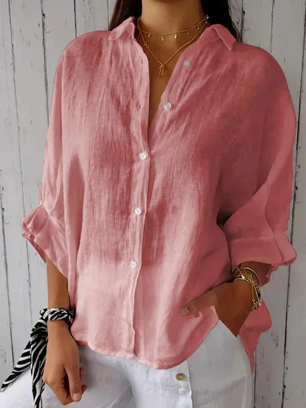 Maëlle - Stylish Linen Women's Blouse