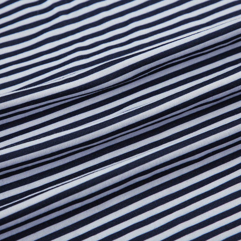 Striped Lounge Pants for Women with Wide Legs and Elastic Waist