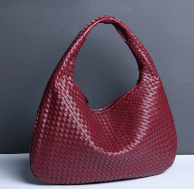 Braided Vegan Leather Handbag