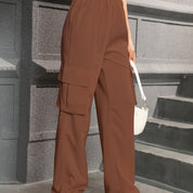 Trendy Cargo Pants for Women with High Waist and Straight Legs