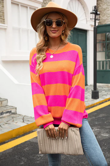 Kyra - Casual striped knitted sweater