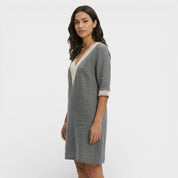 Summer Mini Dress With V Neck And Lace Detail For Women